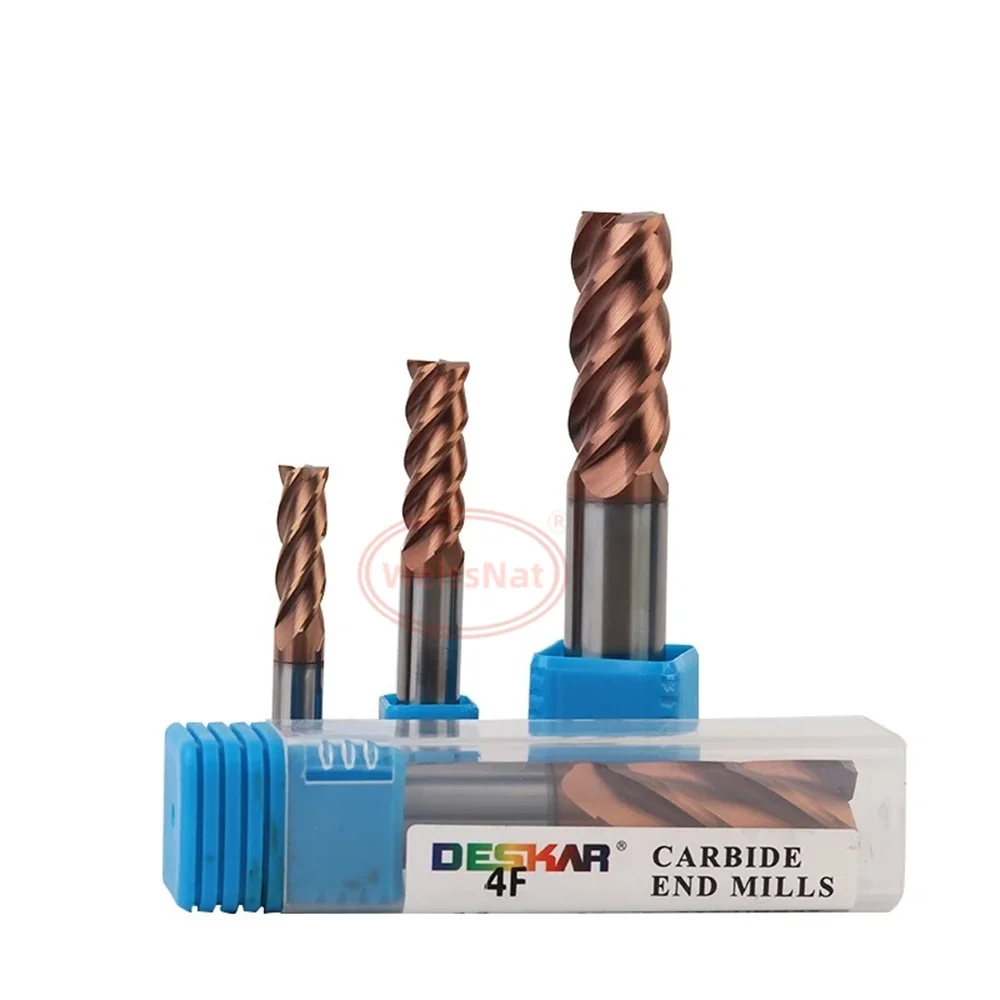 

DESKAR HRC60 4F 1/2/3/4/5/6/8/10/12 мм 50л 75л 60л Длинные концевые фрезы стандартной длины с ЧПУ