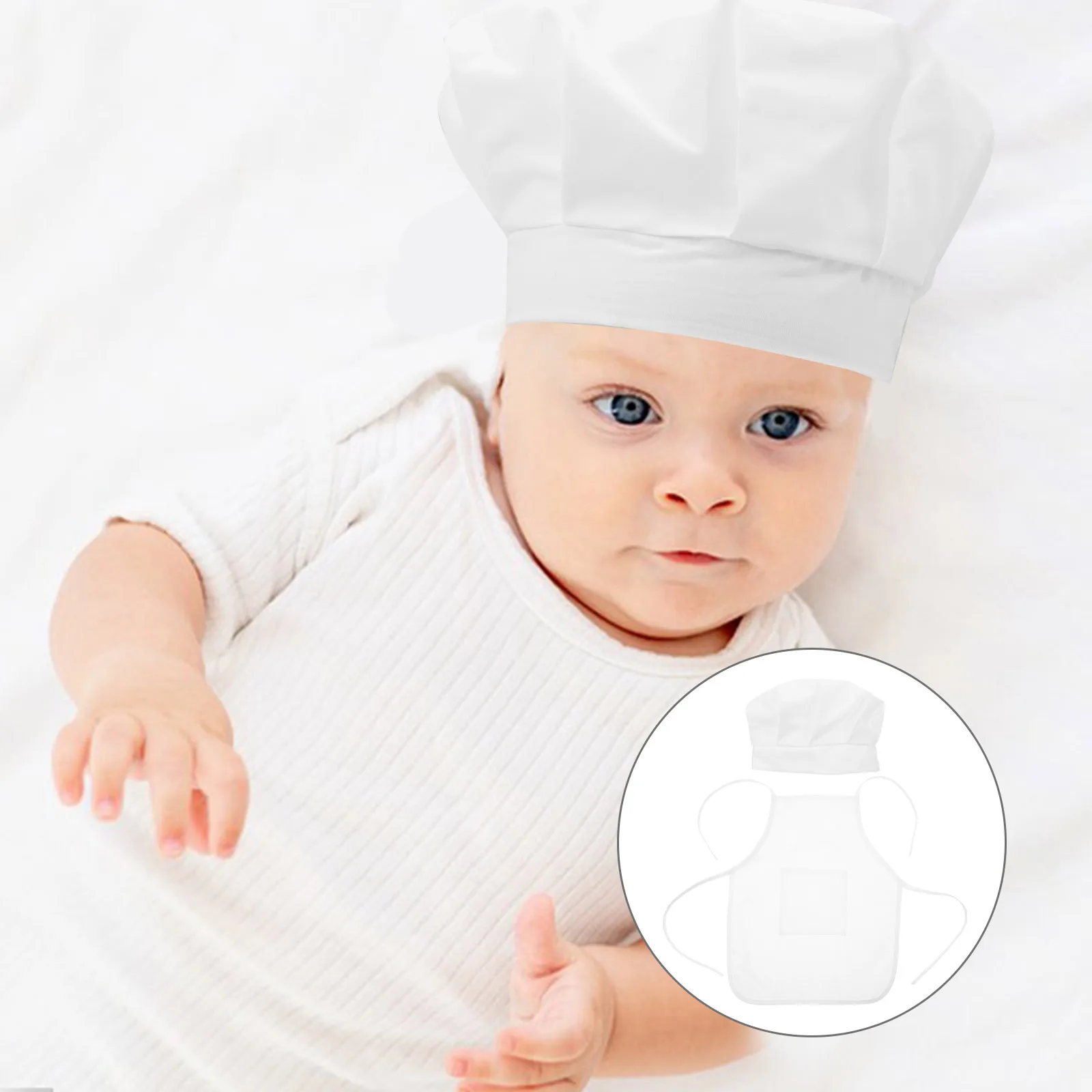 

Chef Hat Set Infant Clothes for Kids Clothing Newborn Baby Boy Photo Props Toddler Costume Girl Photography Outfit