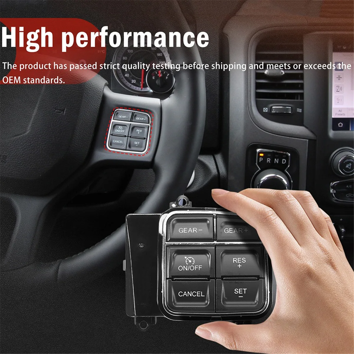 

A02Q-Steering Wheel Cruise Control Switch CCA1384 68111384AA for Dodge RAM 1500 2013-2022 RAM 1500 Classic 2019-2023