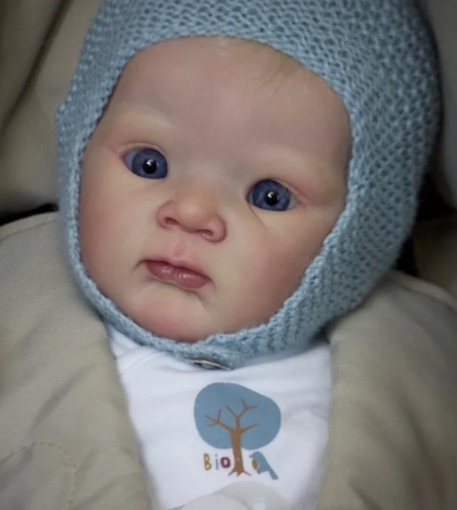 NPK 19inch Reborn Doll Kit ZAZA Unfinished Unpainted Blank Doll Parts with Cloth Body for DIY Collectible Figures