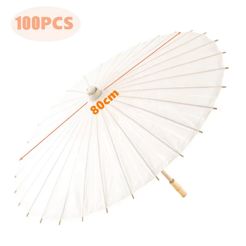 15/24/30/36/50/100PCS Parasol Paraplu's 60cm Bruiloft Papieren Paraplu Foto Props Wit DIY Paraplu voor Bruids Douche Party
