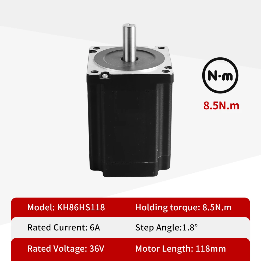 86x86x118mm 2 Phase 1.8° 6A 8.5N.m Nema 34 Hybrid Stepper Motors