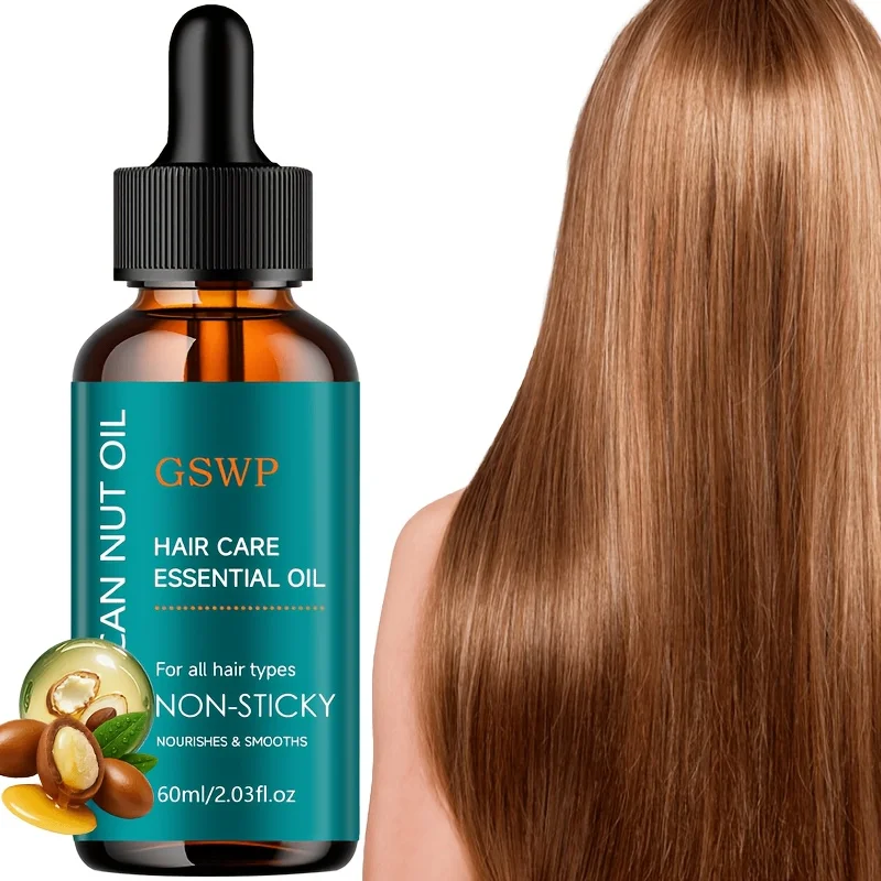 GSWP Argan oil Hair Oil,Controls frizz, non-greasy, strengthens hair,repairs split ends.For all hair types. 60/120ml