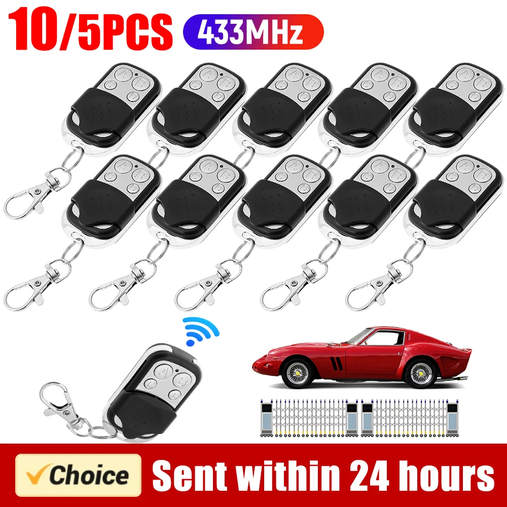 5/10PCS 433MHz Copy Remote Control Electric Garage Door Opener Remote Control Duplicator Clone Cloning Code 433.92MHz Controller