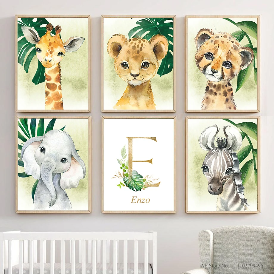 

Baby Kids Room Decoration Personalized Name Paintings Wall Decor Canvas Wall Art Cuadros Lienzos Decorativos de Pared Decoracion