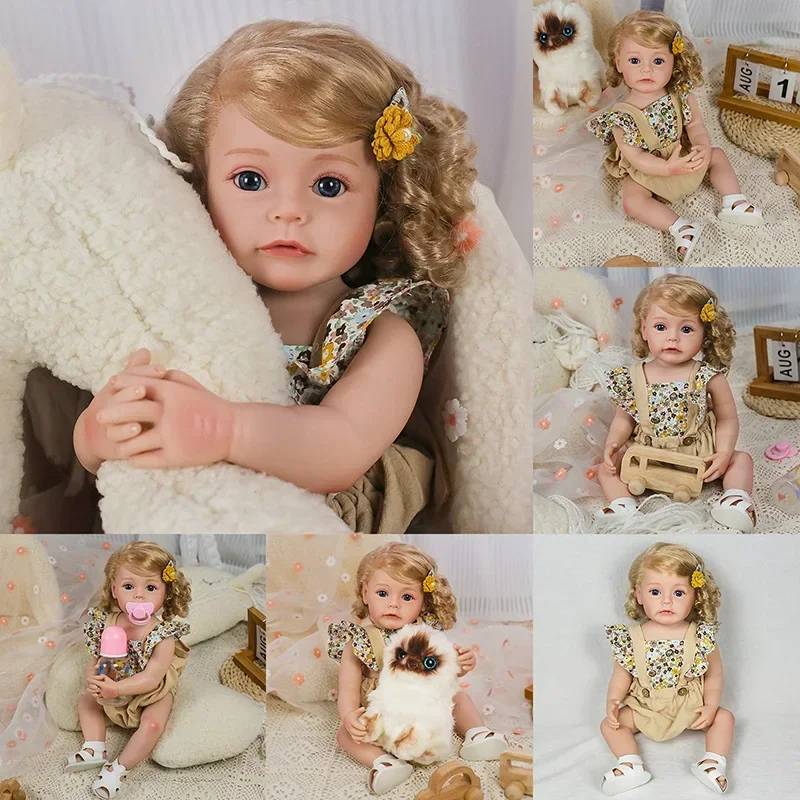 

48CM Sue-Sue Full Body Silicone Vinyl Reborn Toddler Girl Doll Princess Doll Lifelike Soft Touch Christmas Gifts for Children