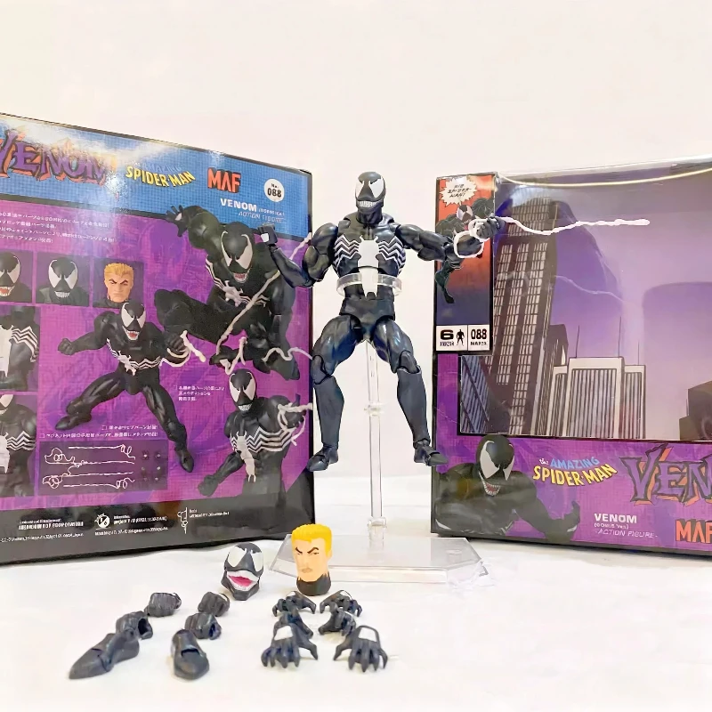 16 centimetri MAF088 Venom Articolato Action Figure Modello Statua di Montaggio Giocattolo Bambola Anime Modello Desktop Ornamento Ragazzo Regali Da Collezione
