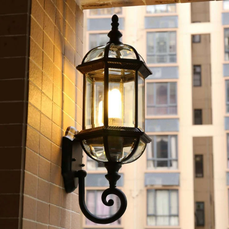 European modern minimalist wall lamp waterproof outdoor garden lights balcony hallway stairs  lamp aluminum  E27 lighting