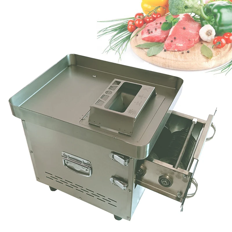 

Hot Sell Automatic Fresh Meat Slicing Shredding Dicing Machine Meat Cutting Machine Drawer Type Meat Slicer