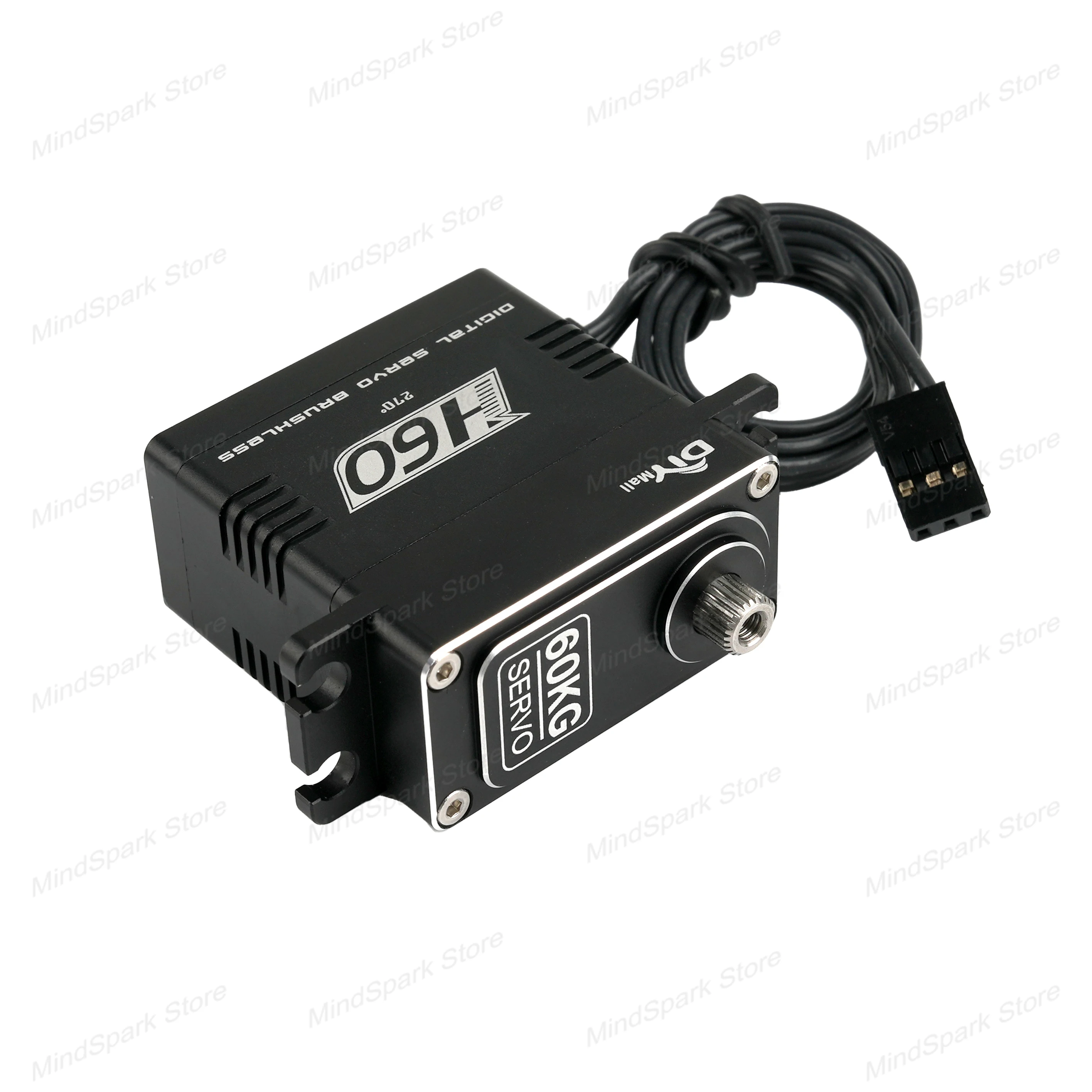 Motore brushless con ingranaggio in acciaio servo digitale da 60 kg 4.8 V-8.4 V Coppia elevata da 180 gradi impermeabile per auto RC fai da te Crawler Barca aereo