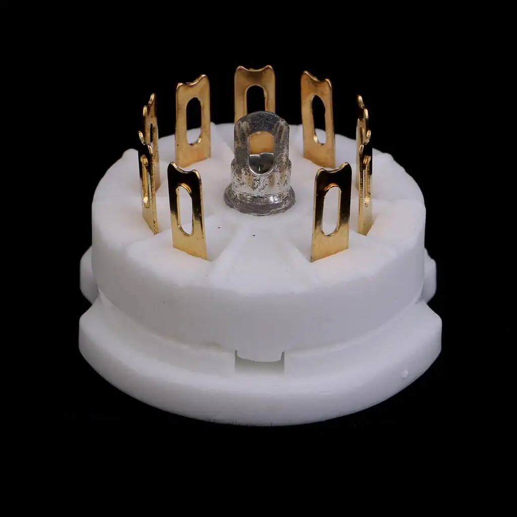 Ceramic 9pin Vacuum Tube Sockets PCB Mounting Panel for Audio Testing and DIY Electronic Projects