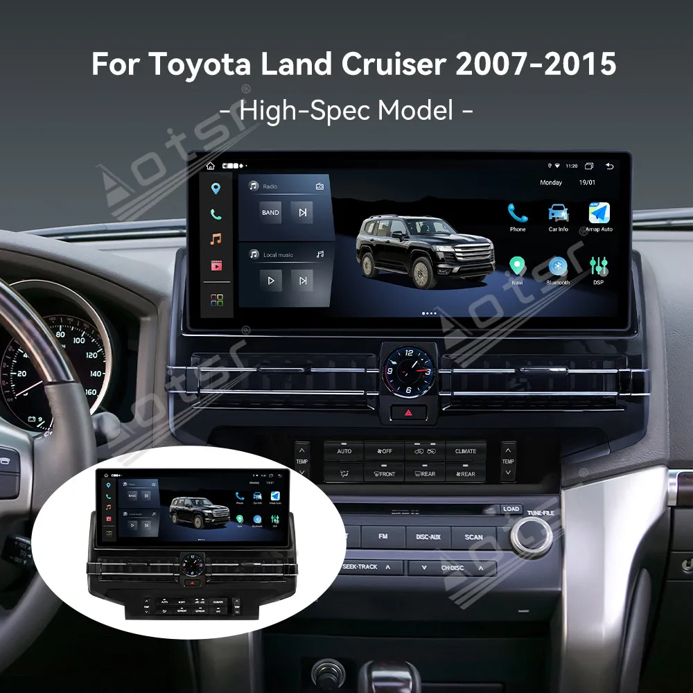 15.6 Inch HD Screen For Toyota Land Cruiser 2007-2015 CarPlay Radio GPS Navigatio Touch Screen Multimedia Player Stereo Headunit