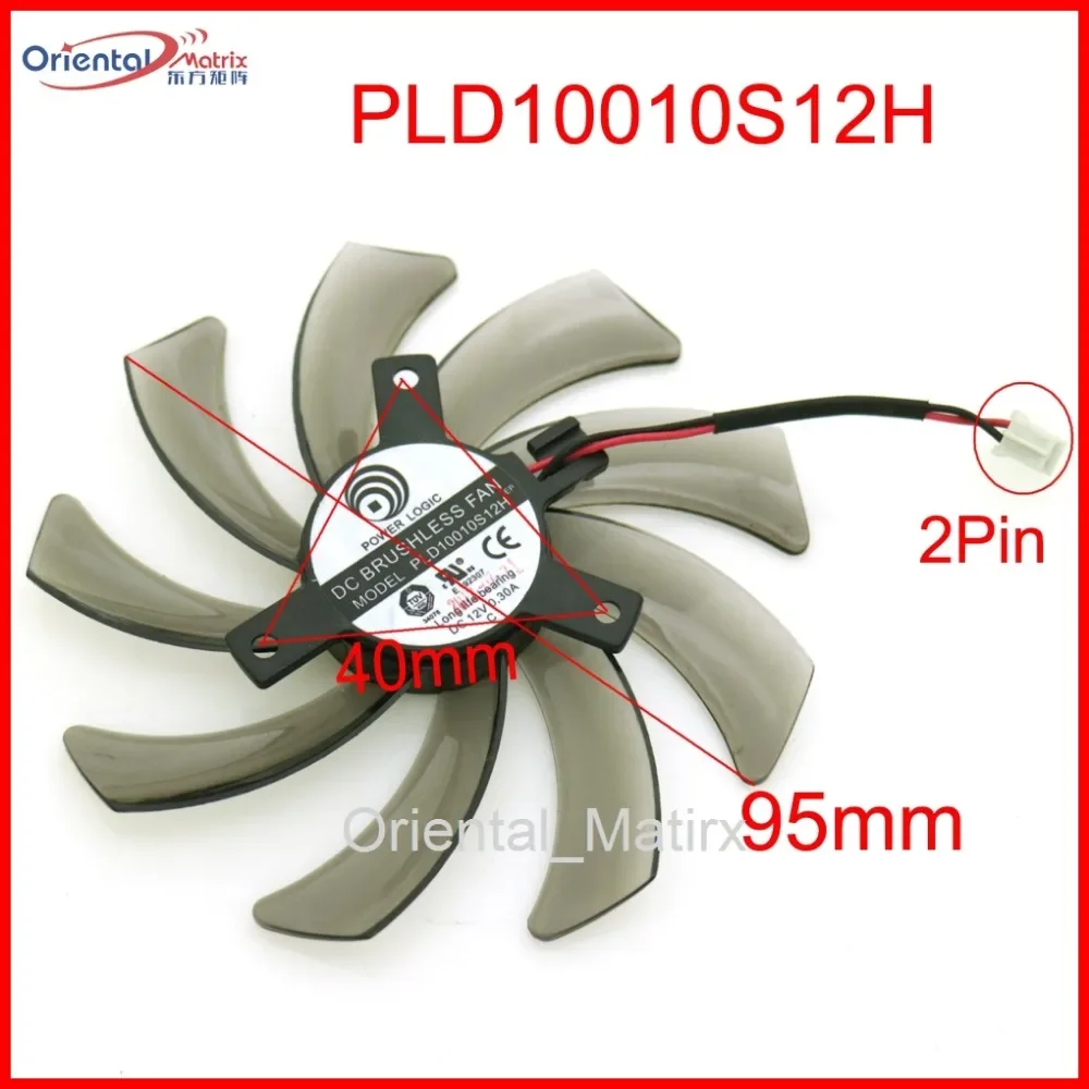 

Free Shipping PLD10010S12H 12V 0.30A 95mm 2Pin VGA Fan For Gigabyte GeForce GTX 660 600 750 TI Graphics Card Cooling Fan