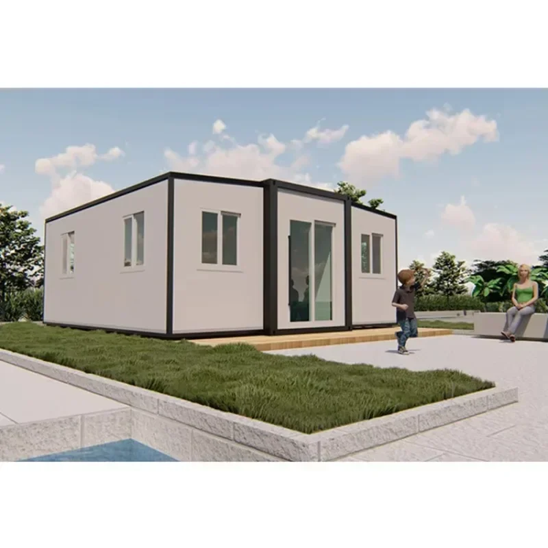 Folding Foldable Extendable 3 in 1 Ready Made Modular Prefab Tiny Container House Prefabricated House