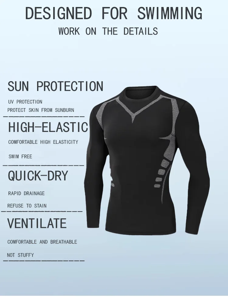 Men's swimsuit full body sun protection long sleeve short sleeve pants Boys swim shorts long pants swim top surf snorkeling beac