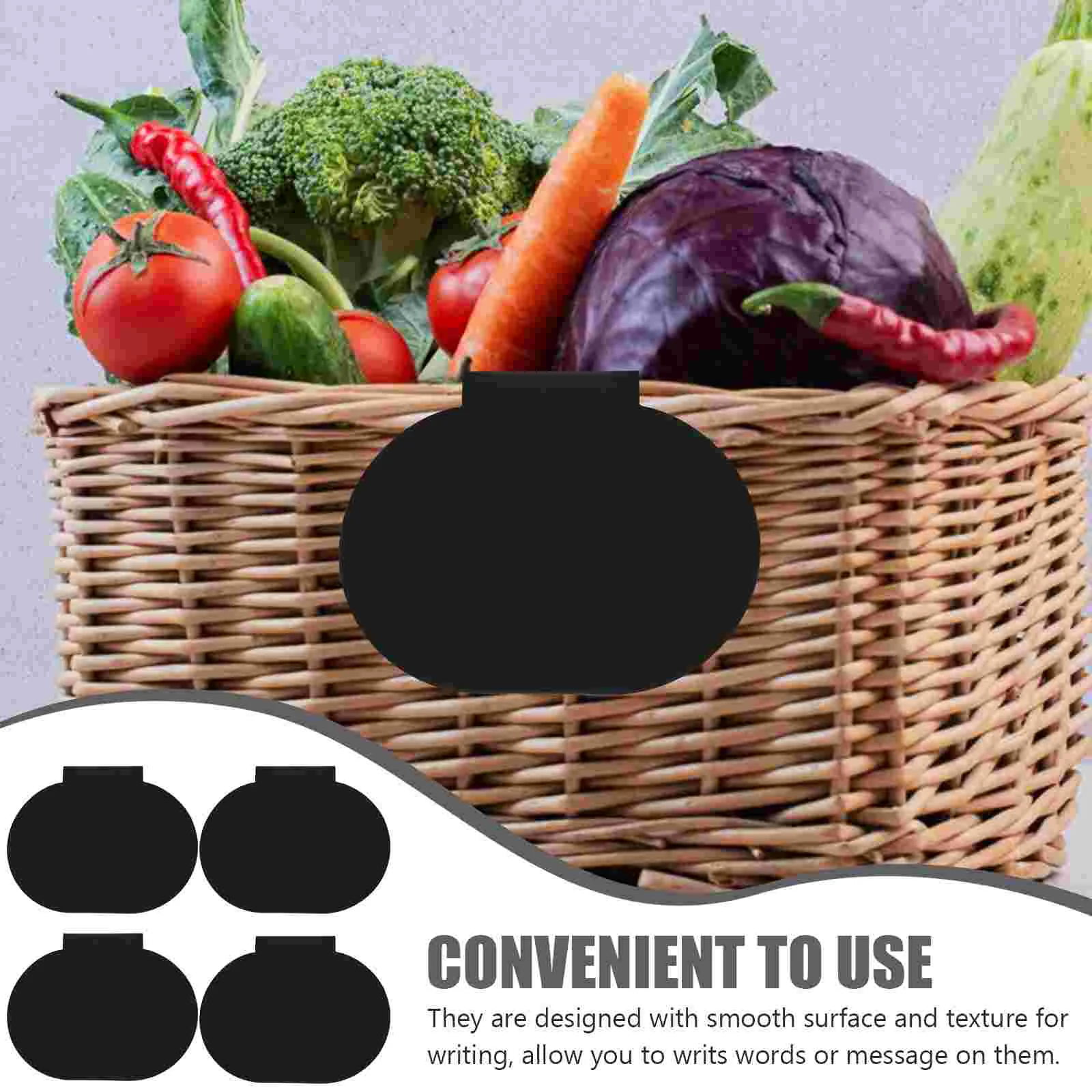 12 Pcs Label Holder Message Board DIY Clip Basket Labels Holders Bins Blackboard on Pp Pantry Organization Tags Tabs