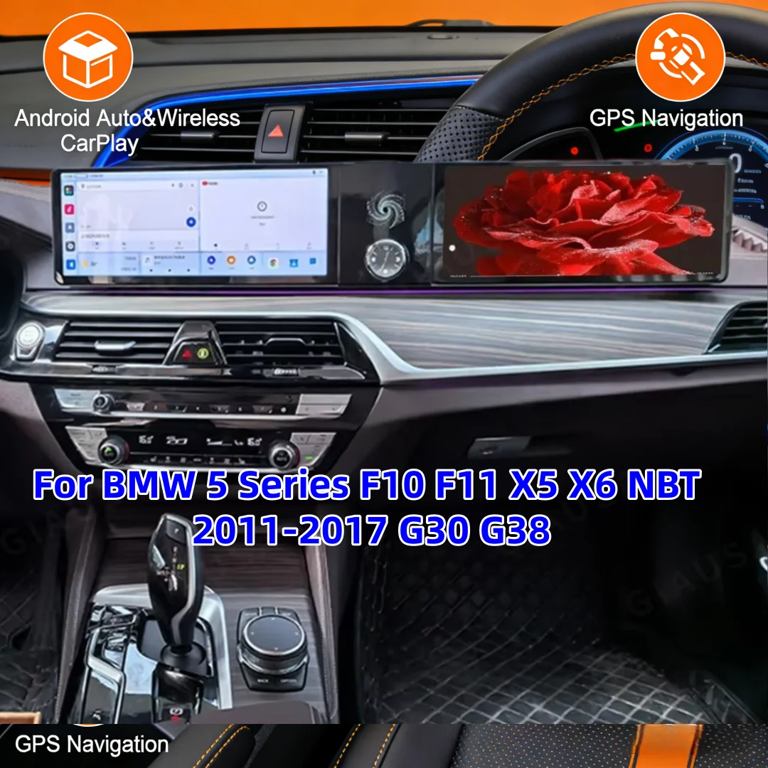 jo Car Radio For BMW 5 Series F10 F11 X5 X6 NBT 2011-2017 G30 G38 System CarPlay Android Auto Multimedia Player Touch Screen