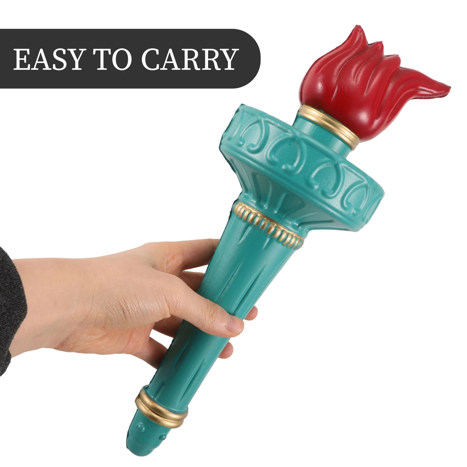 

Realistic Statue Of Liberty Prop Independence Day Costume Accessory 4Th Of July Celebration Party Cosplay Unisex Sky-Blue Easy