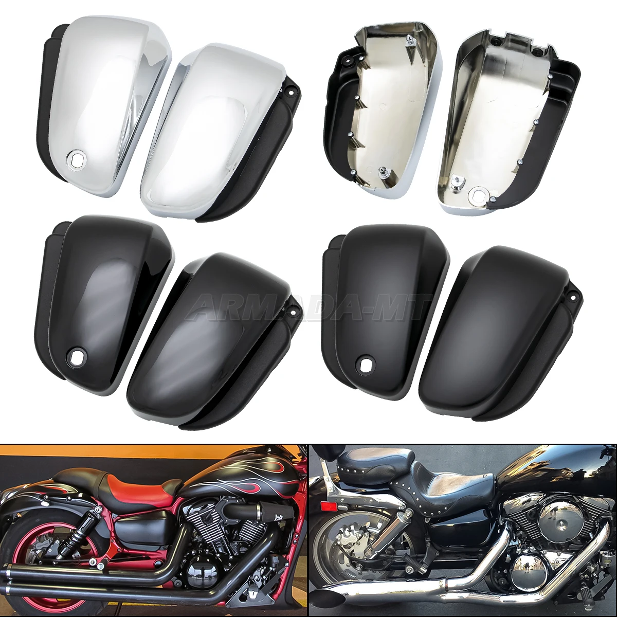 New Motorcycle Parts Battery Side Fairing Cover Guard Protection For Kawasaki Vulcan VN1500 02-2003 VN1600 2004-2008 Mean Streak