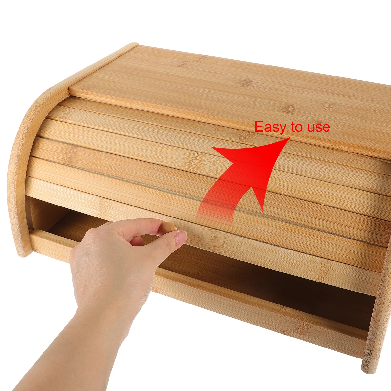 

1pc Bamboo Bread Large Capacity Kitchen Food Home Bread Bin Container Wood Material Storage Home Bakery Pantry