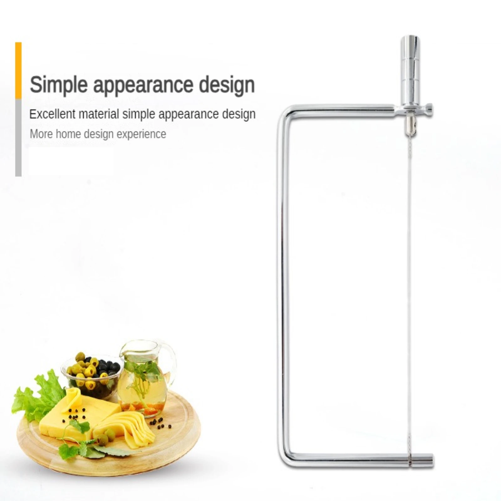 Stainless Steel Cheese Slicer Cutter Cutting Serving to Clean Cheese Slicer Wire for Kitchen Cheese Board Wire Slicer Cutter