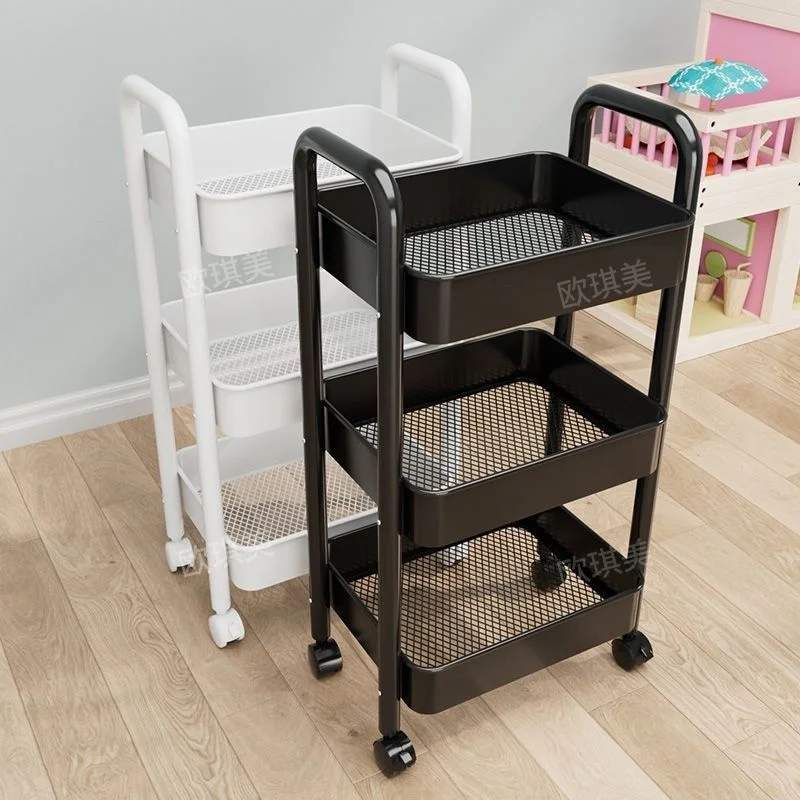 custom. [30 Days Hot Sale 2860 Pieces] Mobile Storage Rack Floor Kitchen Multi-layer Bathroom Snack Bedroom Toilet Bedside Small
