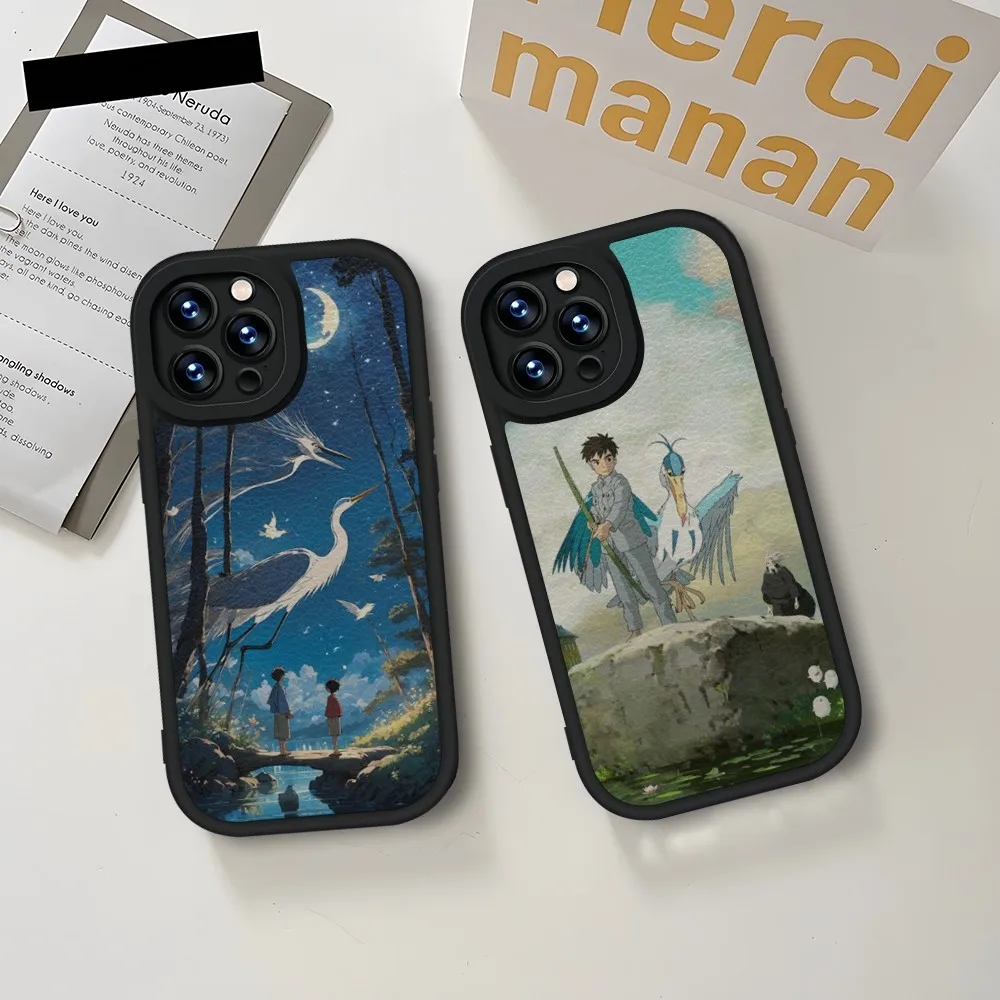 The Boy and the Heron Phone Case Silicone Soft Black For IPhone 14 15 13 12 11 Pro Max Mini Xs X Xr 7 8 Plus SE2020 Leather Coqu