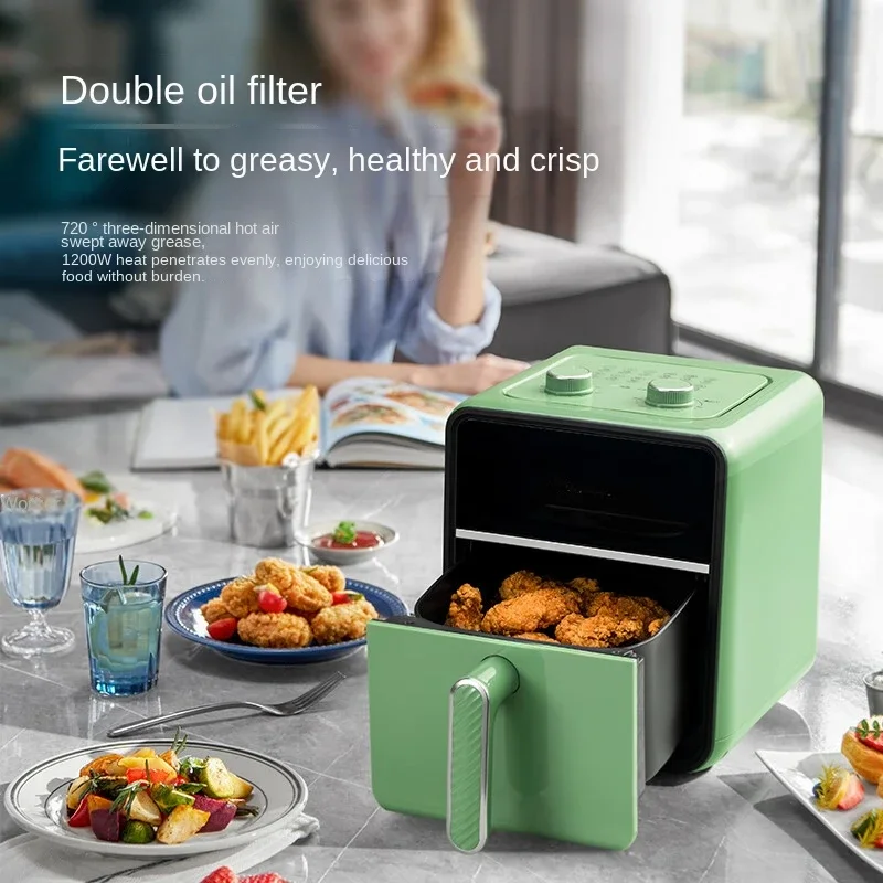 Air Fryer Household Electric Fryer Is Not Sticky and Easy To Clean 3.5L Temperature Control Time Chip Machine