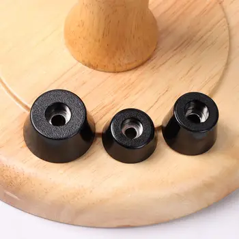 Polymères de pieds de meubles en caoutchouc, pieds coordonnants coniques noirs, lit, table, boîte, protection contre les chocs, coussin de protection de sol, pièces de meubles, 10 pièces