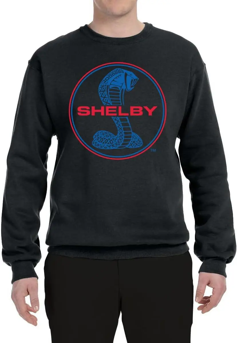 Wild Bobby Shelby Cobra USA Logo Emblem Powered by Ford Motors Cars and Trucks Unisex Crewneck Sweatshirt