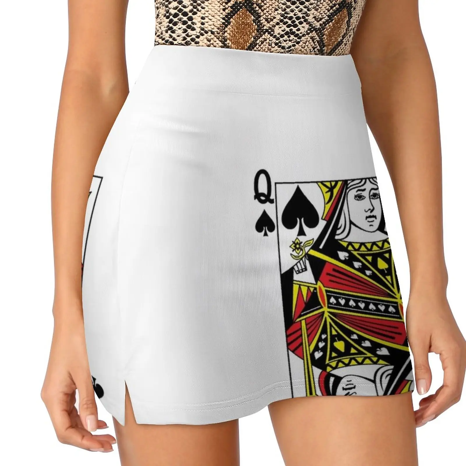 Queen Of Spades Women's skirt Mini Skirts A Line Skirt With Hide Pocket Casino Queen Poker Gambling Queen Of Spades Urbanphotos