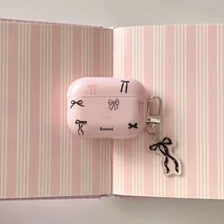 Shockproof Butterfly IMD Pink Earphone Case with Pendant For Airpods 1, 2, 3, 4, Pro, Pro2, Pro3