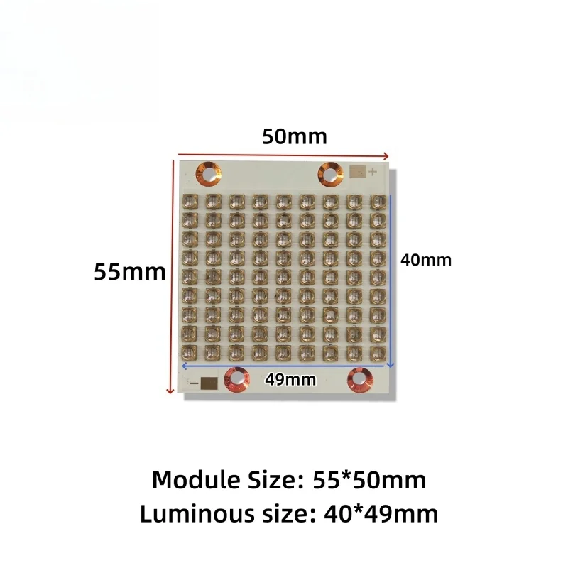 240W UV LED Module 6565 365nm 385nm 395nm 405nm Drying Offset Ink Printing Ultraviolet Curing Light Source