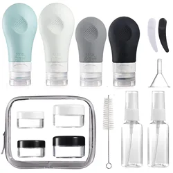 16PCS/Set Travel Bottle Set Spray Lotion Shampoo Shower Gel Tube Bottling Cosmetic Empty Liquid Container Portable Tool Refill