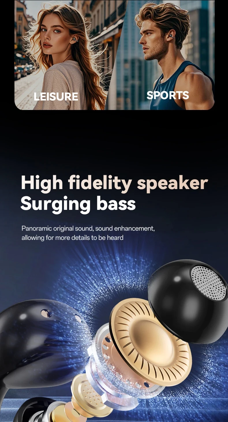 Nuevo 2026 pantalla táctil auricular inalámbrico Bluetooth 144 idiomas en tiempo Real con traducción AI auriculares de t