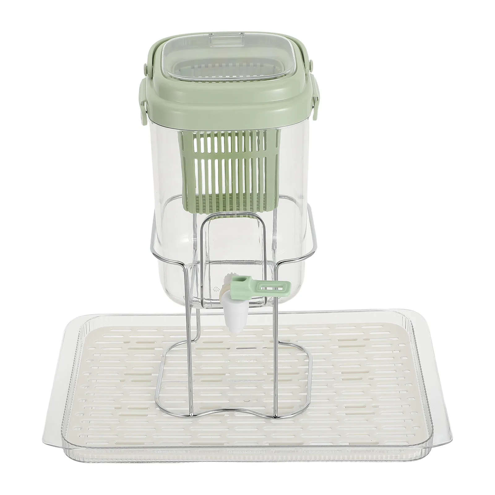 2L Cold Water Jug for Fridge with Tap Leak Proof Bpa Free PP Plastic Refrigerator Beverage Dispenser with Spout Clear Body Easy