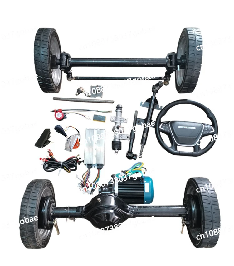 

1-ton electric vehicle rear axle assembly full set, four-wheeler front axle steering wheel motor modification accessories Daquan