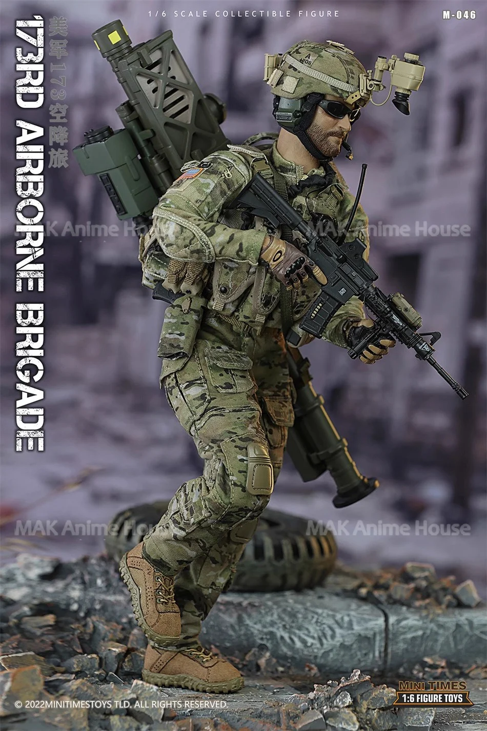 ألعاب مرات صغيرة M046 1/6 الولايات المتحدة الأمريكية 173rd لواء المحمولة جوا ذكر جندي عمل الشكل دمية الجسم مجموعة كاملة لعبة قابلة للجمع