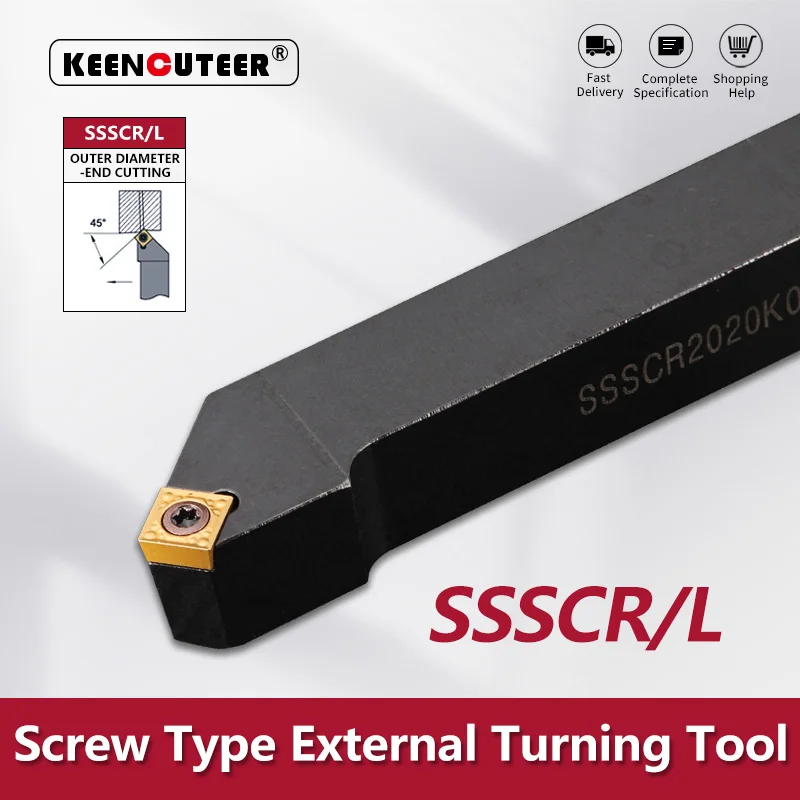 Herramienta de torneado externo SSSCR1212 SSSCR1616 SSSCR2020 SSSCR2525 SSSCR3232, barra cortadora SSSCR SSSCL, soporte de torneado de barra de