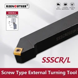 Herramienta de torneado externo SSSCR1212 SSSCR1616 SSSCR2020 SSSCR2525 SSSCR3232, barra cortadora SSSCR SSSCL, soporte de torneado de barra de torno CNC