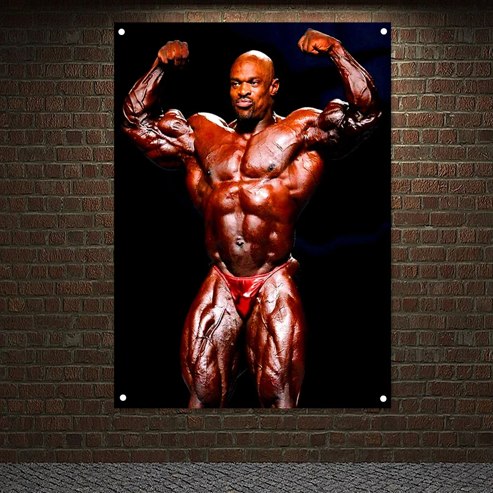 

Gym Home Decor Man Body Building Wallpapers Tapestry Muscular Hunk Banner Wall Art Hanging Painting Bodybuilding Show Poster B2