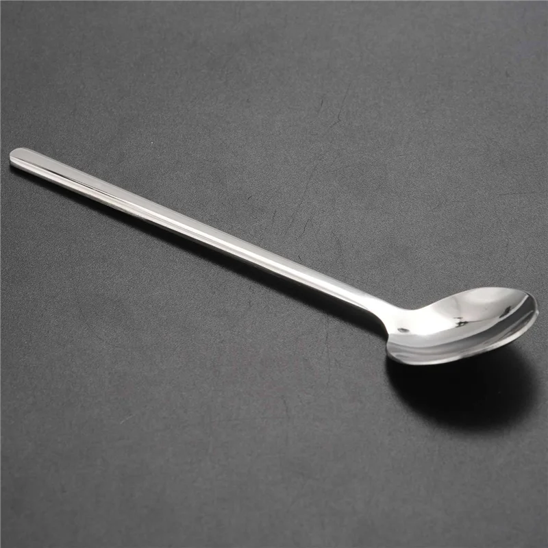 AS94-6 pezzi cucchiaio da caffè cucchiaio da caffè in acciaio inossidabile 304 con manico lungo set di cucchiaini da tè da dessert accessori da cucina argento S