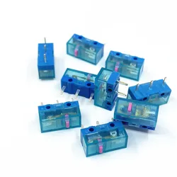 Free Shipping 10Pcs New HUANO Blue transparent Shell Pink dot 80 Million Micro Switch Button yellow dot 30 Million