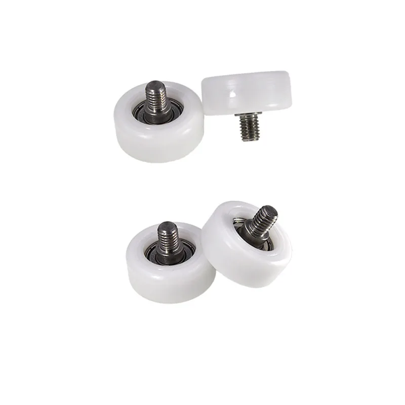 【 SHABER 】 external thread POM plastic coated bearing BS60835-15C1L10M8 high wear resistant nylon with threaded guide wheel