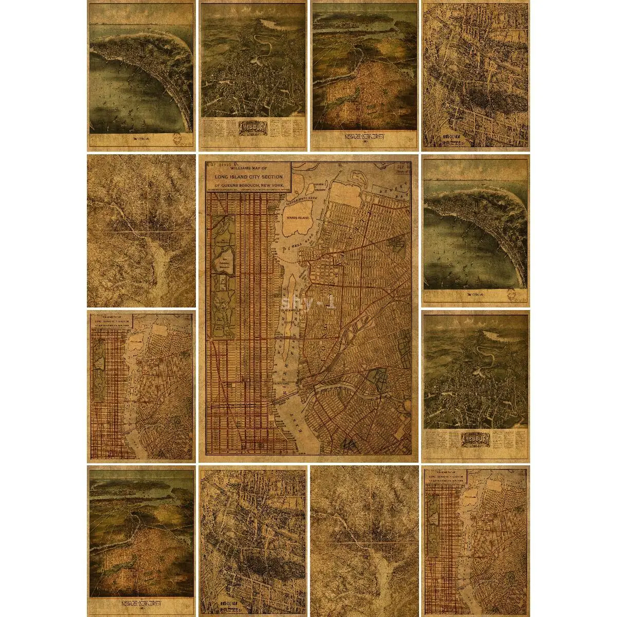 Long Island Queens Map Wall Art  Elegant Travel  Nature Inspired Home Decor Poster Perfect for Living Room  Office Aesthetics