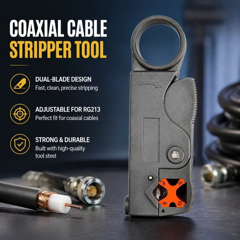 Coaxial‑cable Wire‑stripper Cable‑peeling Knife Ethernet‑crimping Plier Wire‑skiving Vice‑grip Practical Networking Hardware
