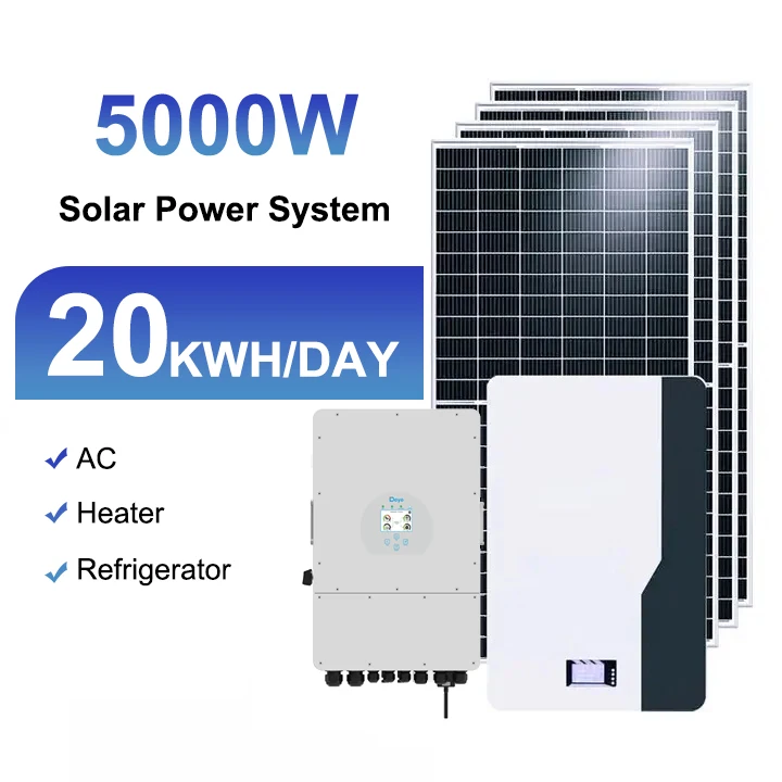 Sistema solar para toda la casa Sistema solar de 5000 vatios Kit solar para el hogar 5kw 10kw