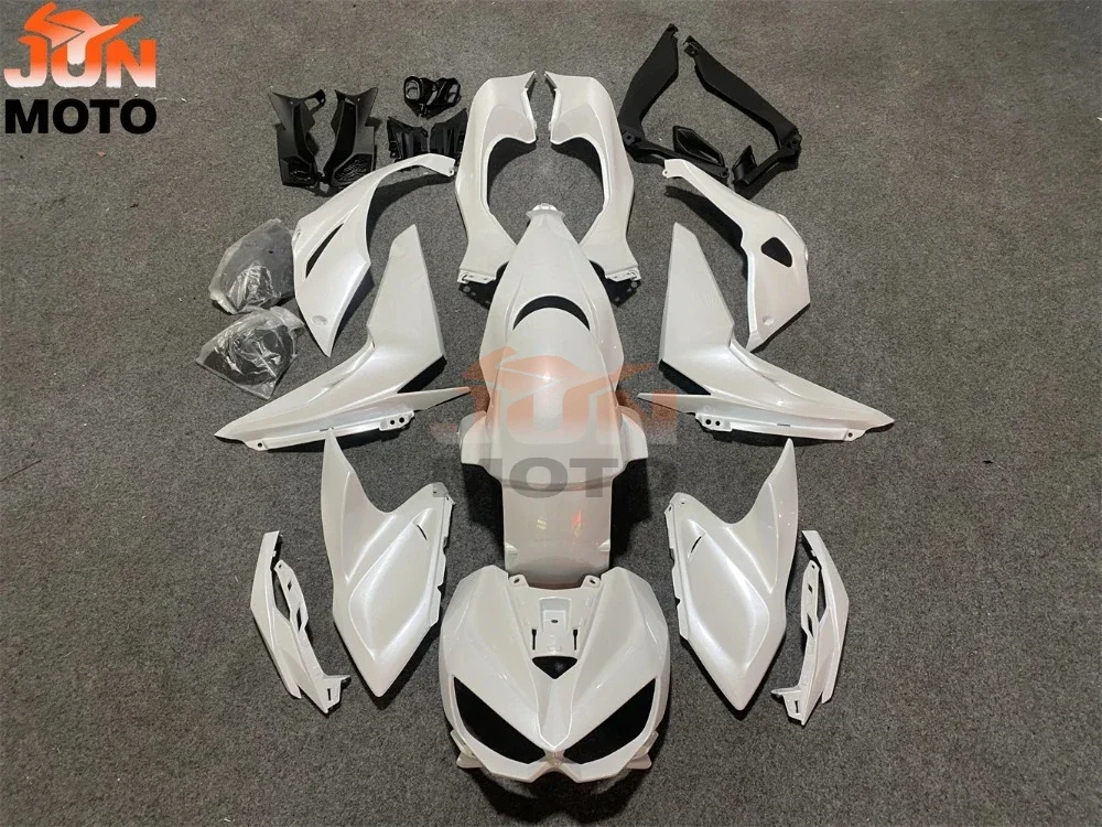 JUN Motorcycle ABS injection Full Fairing Kit Fit For Kawasaki Z1000 2014 2015 2016 2017 2018 2019 2020 Bodywork Pearly white