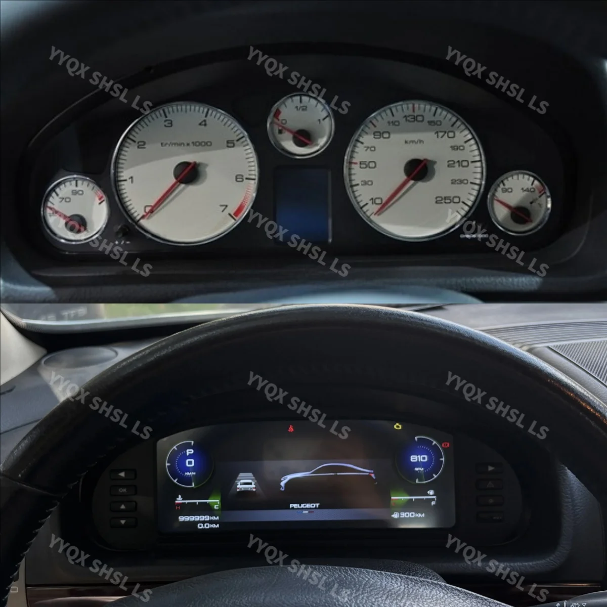 

12.3" Digital Cluster Odometer Screen For Peugeot 407 2004-2010 Virtual Cockpit Speed Meter Car Dashboard Instrument Linux