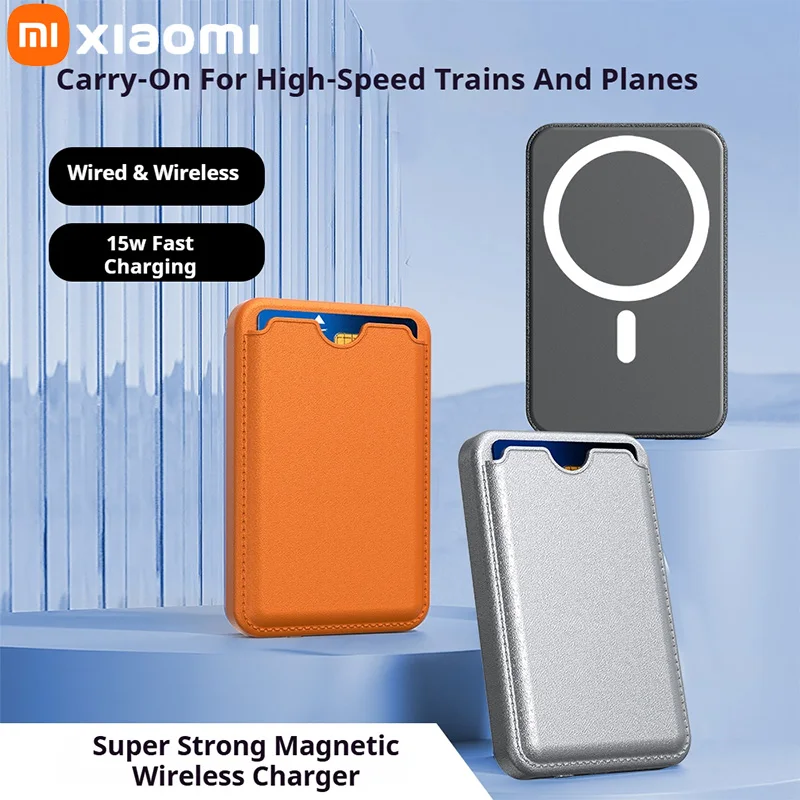 Xiaomi 2025 جديد 10000 مللي أمبير بنك طاقة مغناطيسي محمول رفيع للغاية مع وظيفة مشبك البطاقة شحن سريع مناسب لهاتف آيفون وسامسونج #2